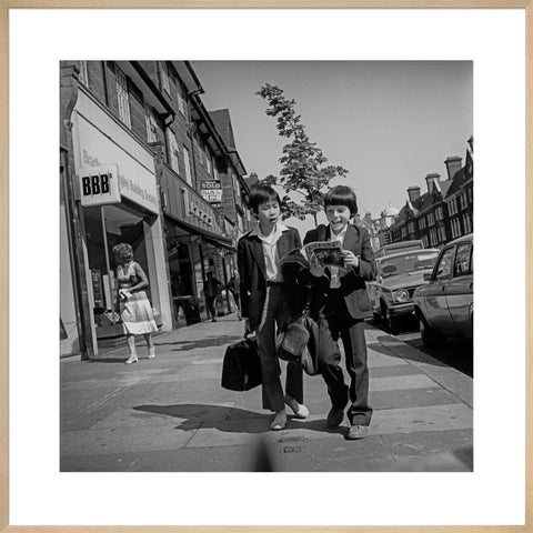 Children on way home from school