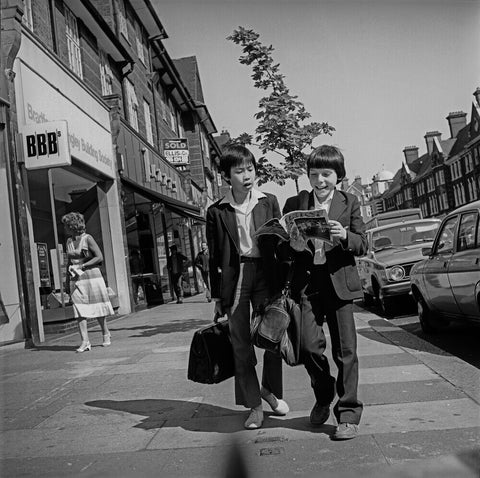 Children on way home from school
