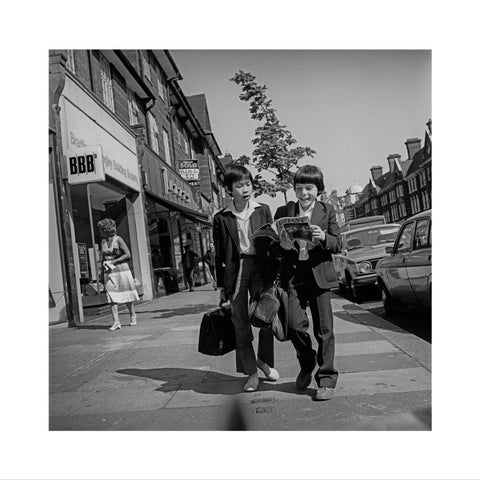 Children on way home from school
