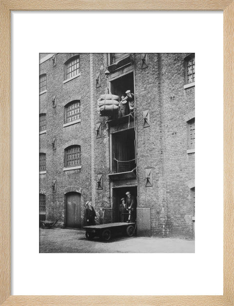 West India Docks 1900 Sugar being hoisted into warehouses