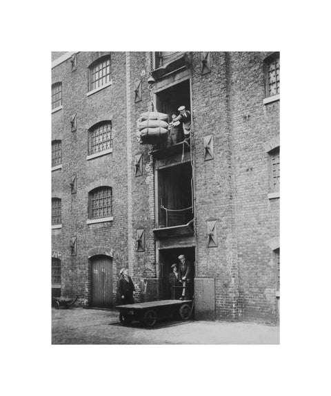 West India Docks 1900 Sugar being hoisted into warehouses