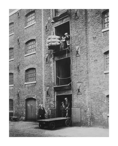 West India Docks 1900 Sugar being hoisted into warehouses