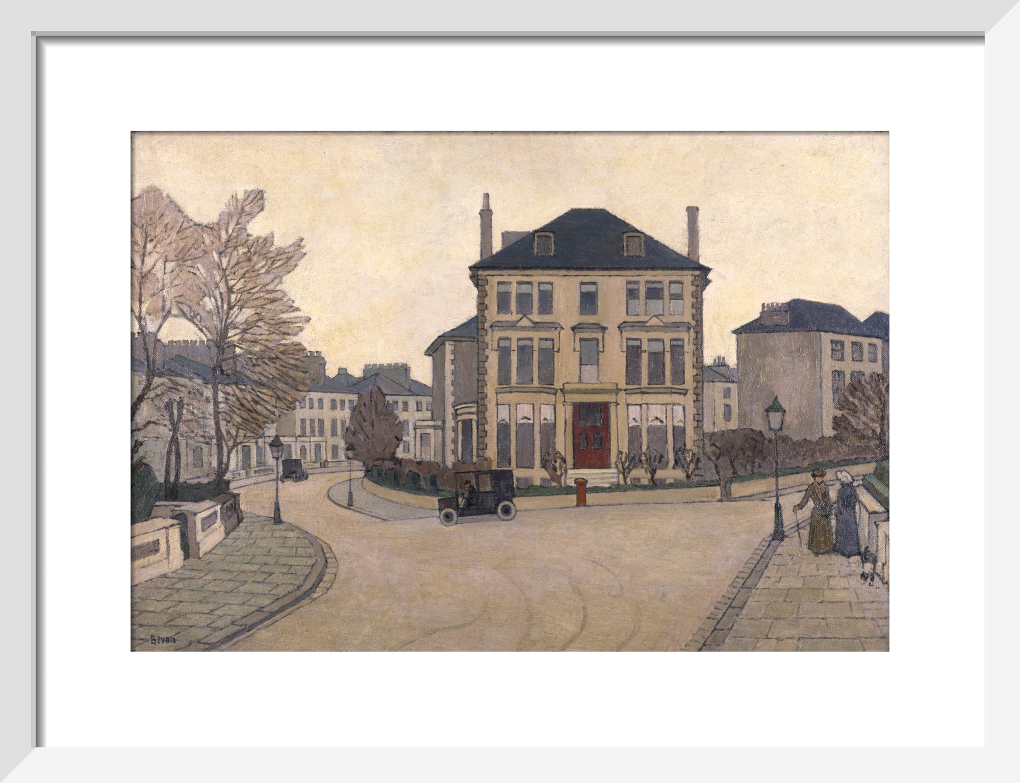 A Street Scene In Belsize Park London Museum a-street-scene-in-belsize-park-london-museum
