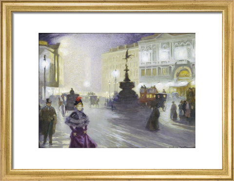 Piccadilly Circus at Night 1893