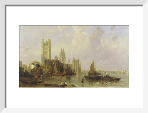 The Houses of Parliament from Millbank 19th century