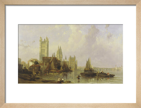 The Houses of Parliament from Millbank 19th century