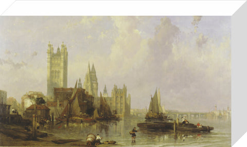The Houses of Parliament from Millbank 19th century