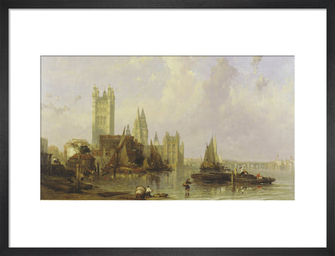 The Houses of Parliament from Millbank 19th century