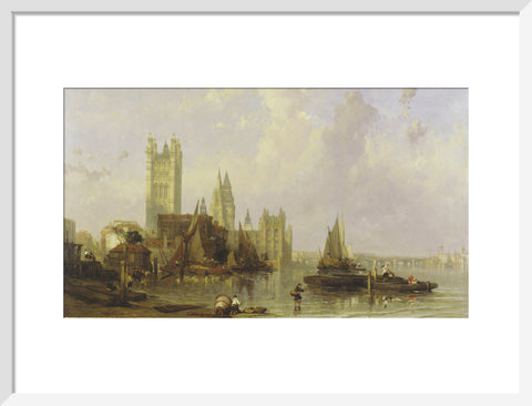 The Houses of Parliament from Millbank 19th century