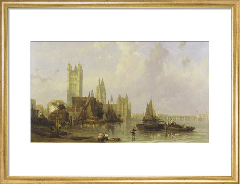 The Houses of Parliament from Millbank 19th century