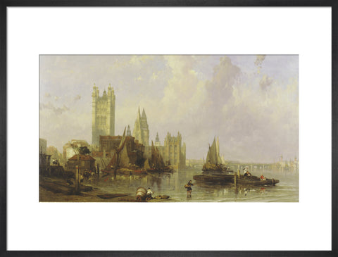 The Houses of Parliament from Millbank 19th century