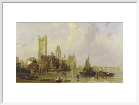 The Houses of Parliament from Millbank 19th century