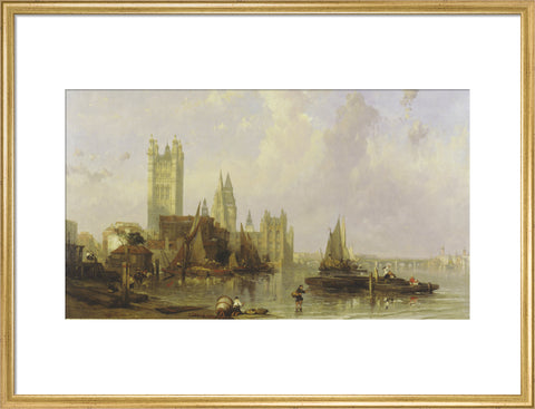 The Houses of Parliament from Millbank 19th century