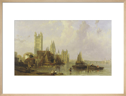 The Houses of Parliament from Millbank 19th century