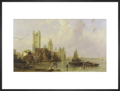The Houses of Parliament from Millbank 19th century