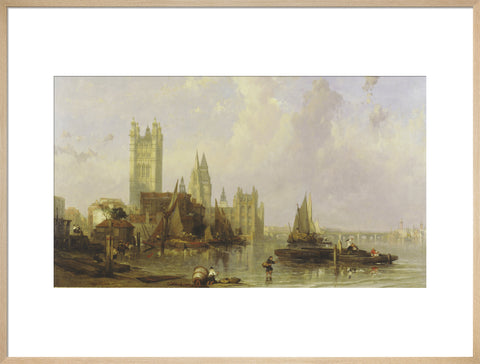 The Houses of Parliament from Millbank 19th century