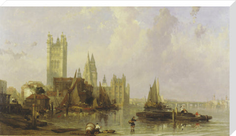 The Houses of Parliament from Millbank 19th century