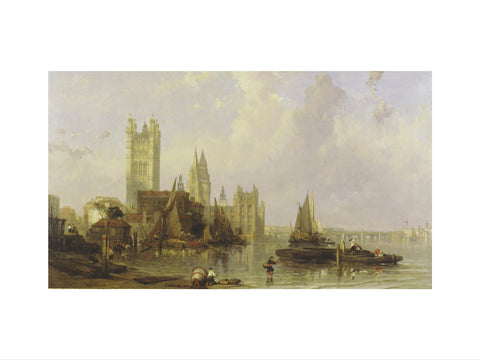 The Houses of Parliament from Millbank 19th century