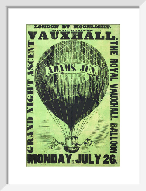 Vauxhall Gardens poster 1858