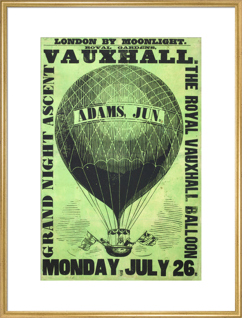 Vauxhall Gardens poster 1858