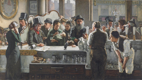 Behind the bar 1882