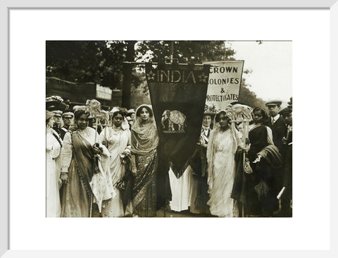 Photograph of Indian suffragettes on the Women's Coronation Procession 17 June 1911