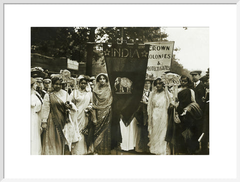 Photograph of Indian suffragettes on the Women's Coronation Procession 17 June 1911