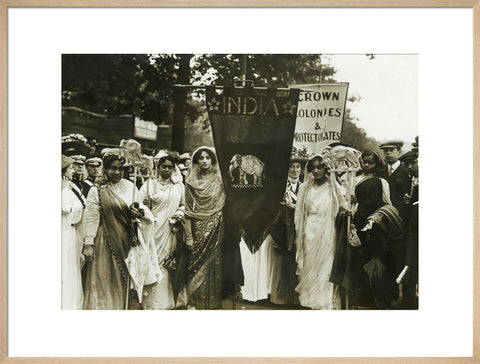 Photograph of Indian suffragettes on the Women's Coronation Procession 17 June 1911