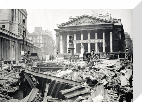 Bomb damage at the Bank Underground Station 1941