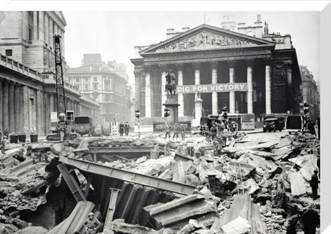 Bomb damage at the Bank Underground Station 1941