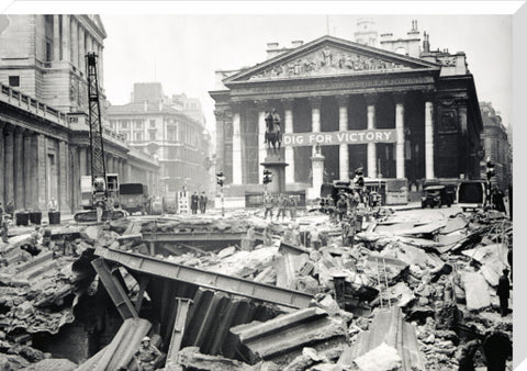 Bomb damage at the Bank Underground Station 1941