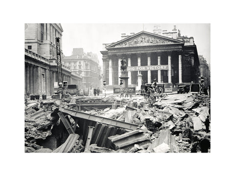 Bomb damage at the Bank Underground Station 1941