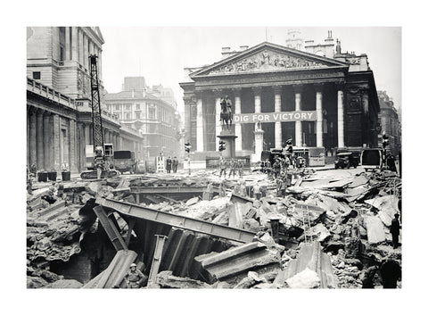 Bomb damage at the Bank Underground Station 1941