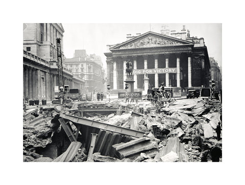 Bomb damage at the Bank Underground Station 1941
