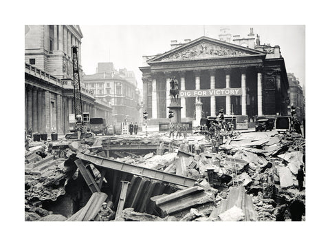 Bomb damage at the Bank Underground Station 1941