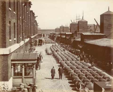 The north quay at the London docks 1907