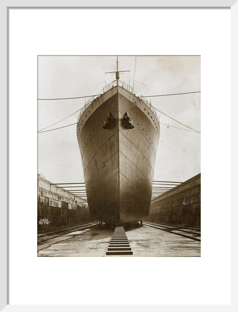 Ship in dry dock King George V dock 1921