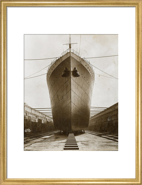 Ship in dry dock King George V dock 1921