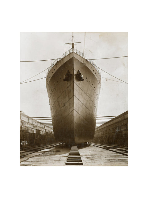 Ship in dry dock King George V dock 1921