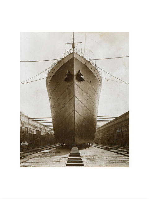 Ship in dry dock King George V dock 1921