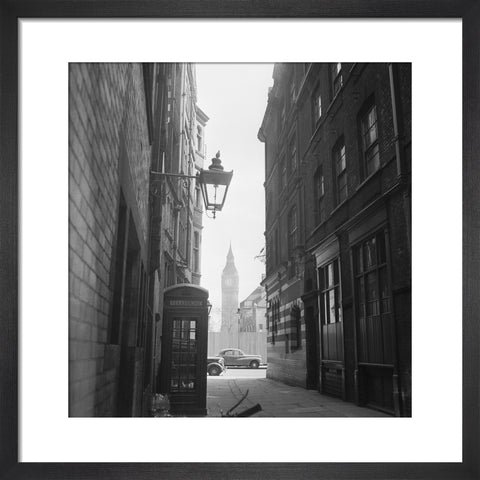View of alleyway with houses of Parliament 20th century