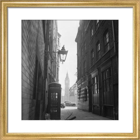 View of alleyway with houses of Parliament 20th century
