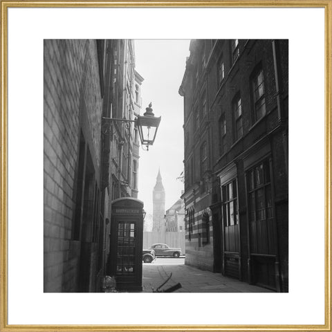 View of alleyway with houses of Parliament 20th century