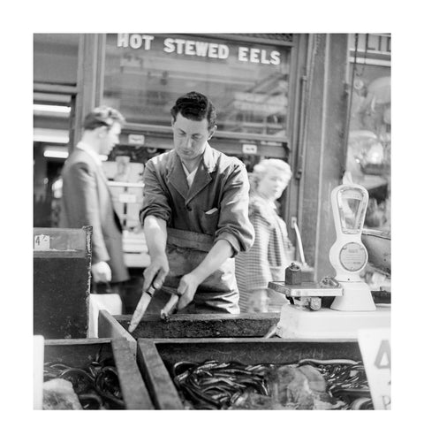 A Chapel Street Market eel stall 1955