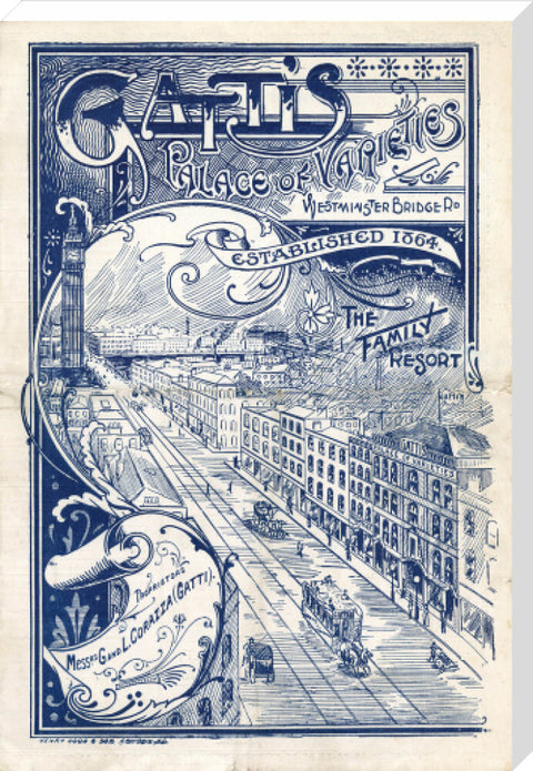 Theatre programme for Gatti's Palace of Varieties 1902