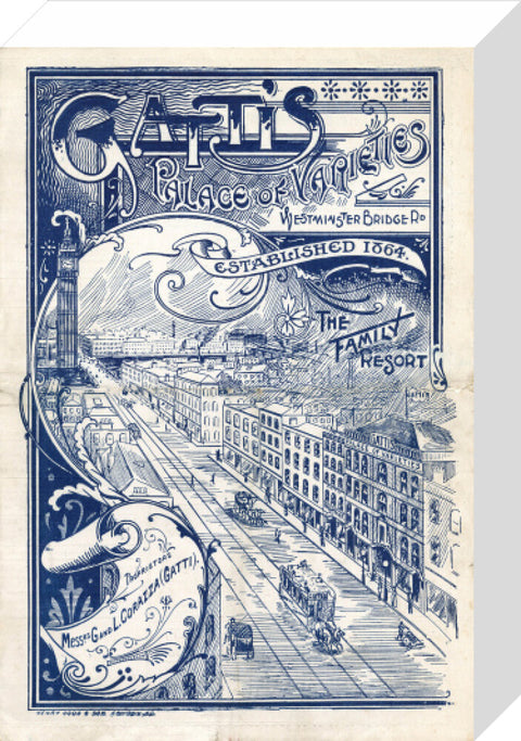Theatre programme for Gatti's Palace of Varieties 1902
