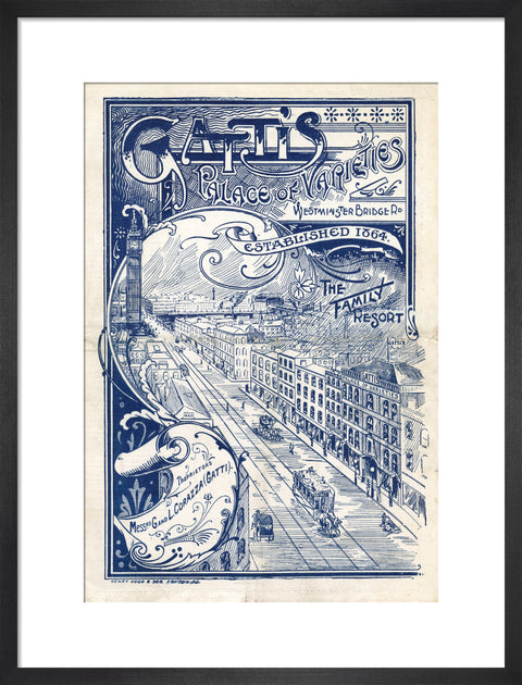 Theatre programme for Gatti's Palace of Varieties 1902