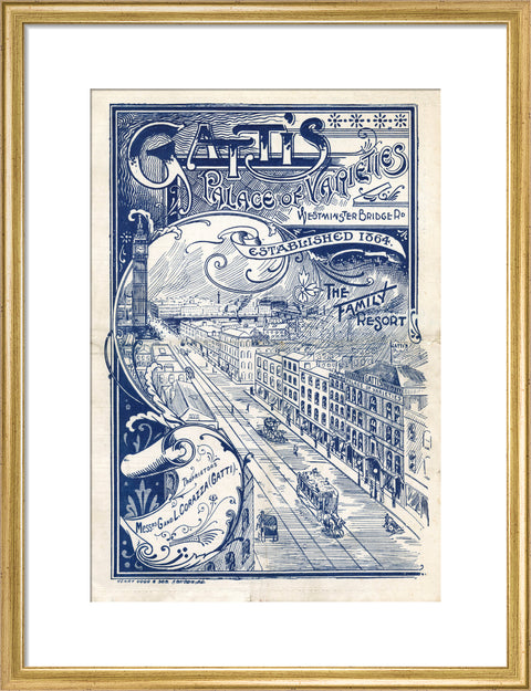 Theatre programme for Gatti's Palace of Varieties 1902