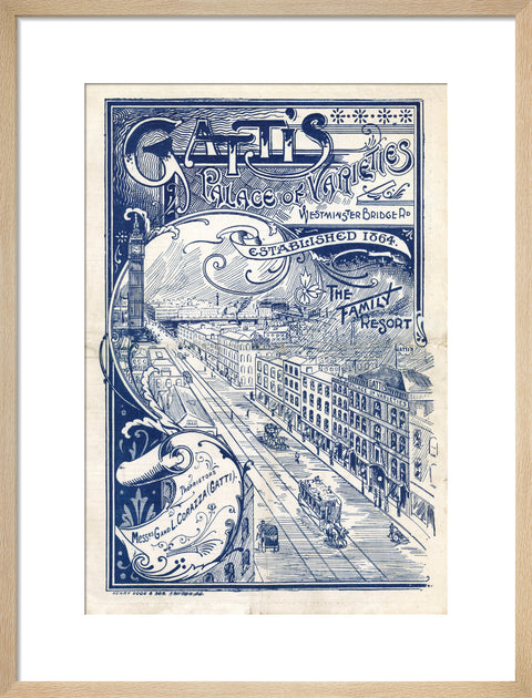 Theatre programme for Gatti's Palace of Varieties 1902