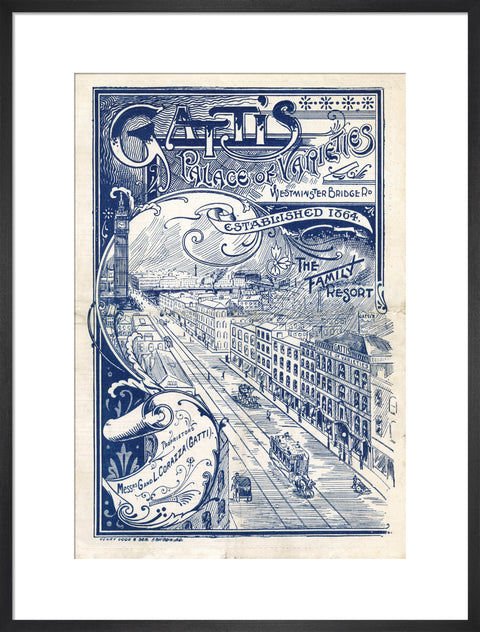 Theatre programme for Gatti's Palace of Varieties 1902
